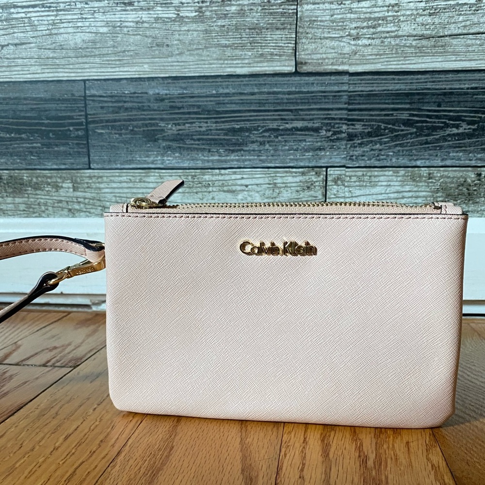 Calvin Klein pink clutch bag